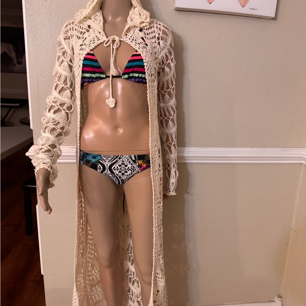 MESKITA CROCHET MINI HOODIE ONE SIZE - Picture 4 of 13